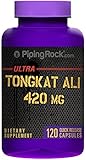 Piping Rock Ultra Tongkat Ali Long Jack 420 mg 120 Quick Release Capsules Herbal Supplement