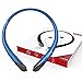 Upgrade Version Wireless Bluetooth Headphones V4.1 Neckband Headset Retractable Earbuds HD Stereo Sound Noise Reduction Mic Sports Sweat-proof Earphone for Android Cellphones and Iphone (Blue)