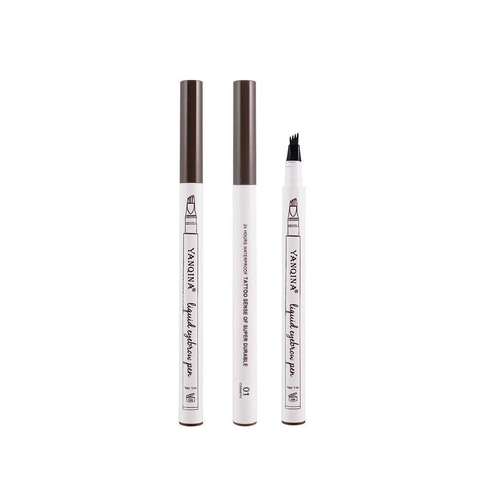 FORUU Make up Brushes, 2019 Valentine's Day Surprise Best Gift For Girlfriend Lover Wife Party Under 5 Free delivery Eyebrow Tattoo Pen Waterproof Fork Tip Sketch Makeup Pen Microblading Ink Sketch