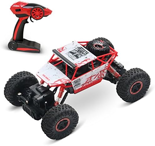 1/18 Rock Crawler RC Truck 2.4 GHz Radio Remote Control Truck Car | Double Powerful Motors With Articulated Front And Rear Suspension RC Car Toy Great Fift By TES Toys