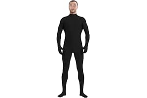 Aniler Men's and Women's Headless Spandex Bodysuit Zentai Jumpsuit Halloween Dress Up Party Cosplay Unitard Body Suit