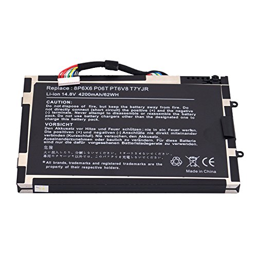 Glamda Battery for Dell Alienware M11x R1 R2 R3 Series PT6V8 8P6X6 08P6X6 KR-08P6X6 T7YJR P06T [Li-ion 14.8V 62WH ]