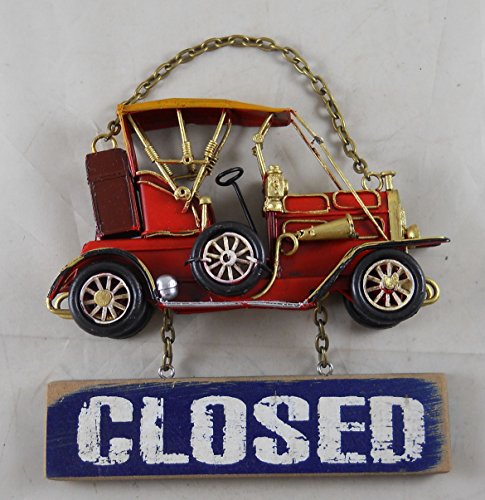 Antique Car Style Open Closed Shop Sign