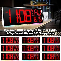 TXL Large Digital Wall Clock with Remote