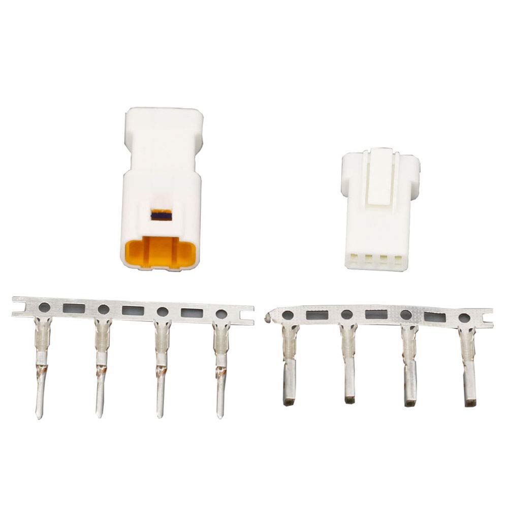 5 Sets Automotive Connectors 04T-JWPF-VSLE-S and 04R-JWPF-VSLE-S 4 Pin Waterproof Connectors Male and Female