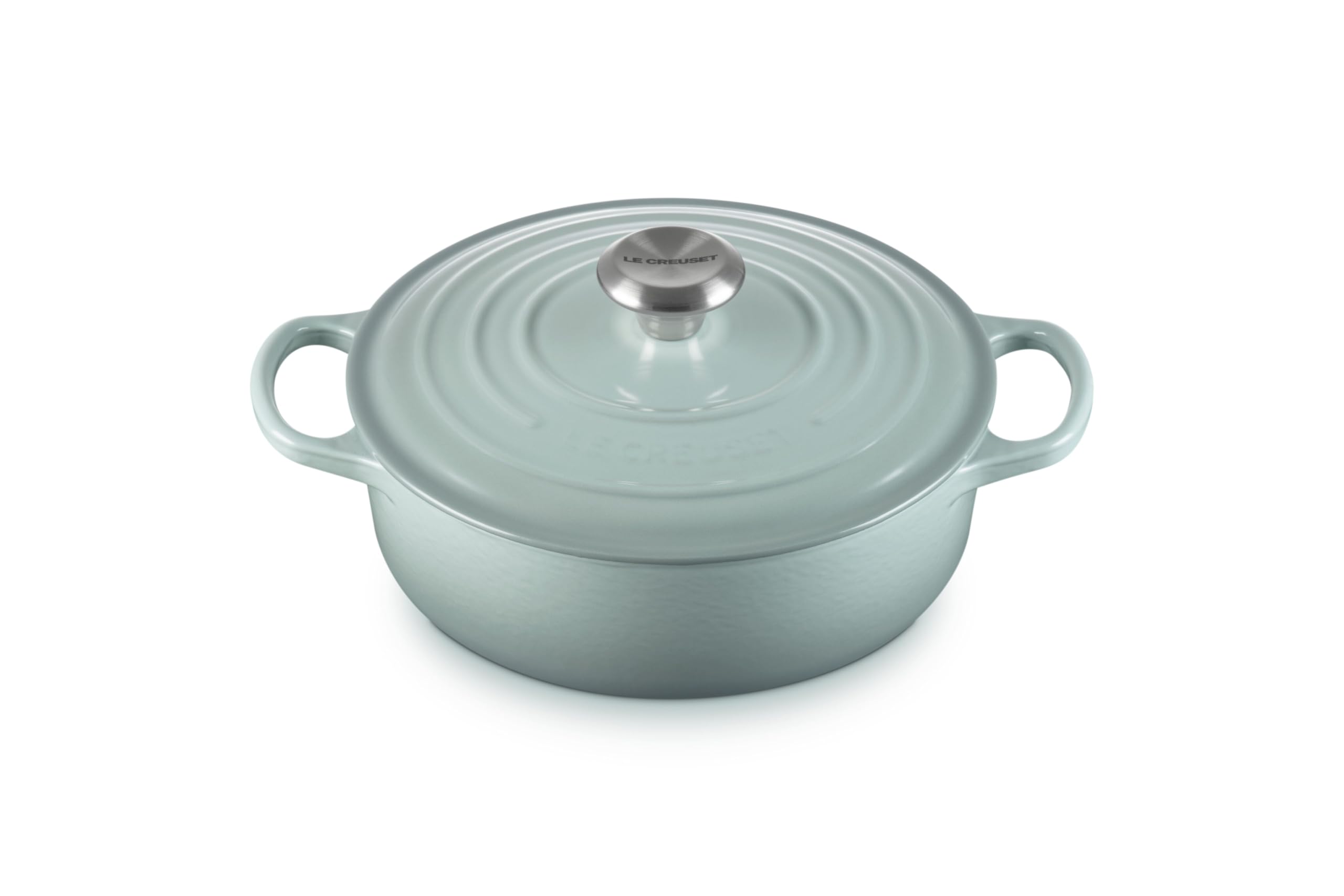Le Creuset Enameled Cast Iron Round Wide Dutch Oven, 3.5 qt., Sea Salt