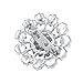 WeimanJewelry Lot 24pcs Rhinestone Crystal Brooch Pins Set Wedding Bouquet Broaches Kit (silver)