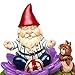 BigMouth Inc Gnome-aste Meditation Garden Gnome Statue, Funny Outdoor Lawn & Yard Figurine, Housewarming Gag Gift Sculpture Decorations