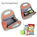 MIER Dual Compartment Insulated Lunch Box Bag Reusable Cooler Bag for Women, Girls(Orange)