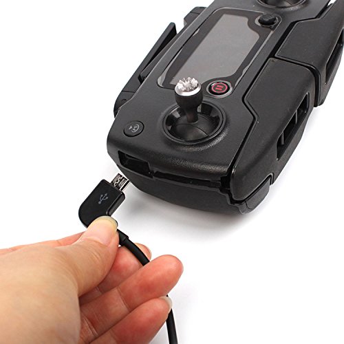 Mavic Pro Mavic Air Spark Cable Threeking DJI Mavic pro/Mavic pro Platinum/Mavic Air/Spark Data Cable Remote Control Date Cable OTG Cable Micro USB to Micro USB 11.8 inch(30 cm) - Thumbnail 2