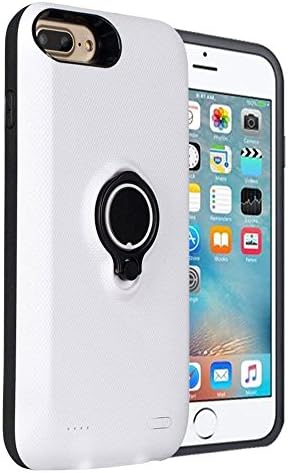 iPhone 8 Plus/ 7 Plus Battery Case - 7200mAh Rechargeable External Battery Charger Case, Portable Power Charger Protective Charging Case for iPhone 8 Plus, 7 Plus (5.5 Inch) (White)