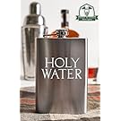 Holy Water Typography 8 Ounce Stainless Steel Flask