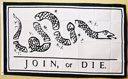 Autumn Skys Join, Or Die. Freedom and Liberty Flag 3' x 5' Indoor Outdoor Deluxe Banner