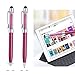 OKRAY Stylus Ink Pen, 6 Pack 2 in 1 Crystal Ballpoint Pen Black Ink Stylus Compatible for iPhone, iPad, Samsung, Tablet, Kindle, HTC, Nexus, LG All Capacitive Touch Screen Devices