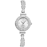 Avaner Women's Rhinestone Bracelet Watches: Slim Strap Small Face Analog Quartz Ladies Elegant Dress Wrist Watches