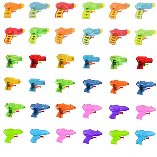Fun-Here Squirt Guns 36 Pack Fun Summer Toy for Kids Adults,Multicolor Water Gun Blaster in Buck Party Pool Bath Favors Outdoor Indoor Toy - Thumbnail 6