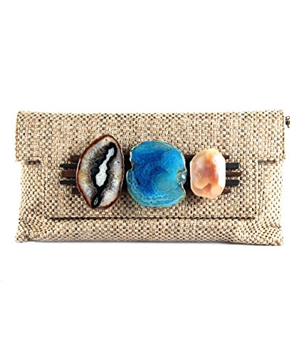 SAISHA Womens Clutch (Gold) (Contemporary)