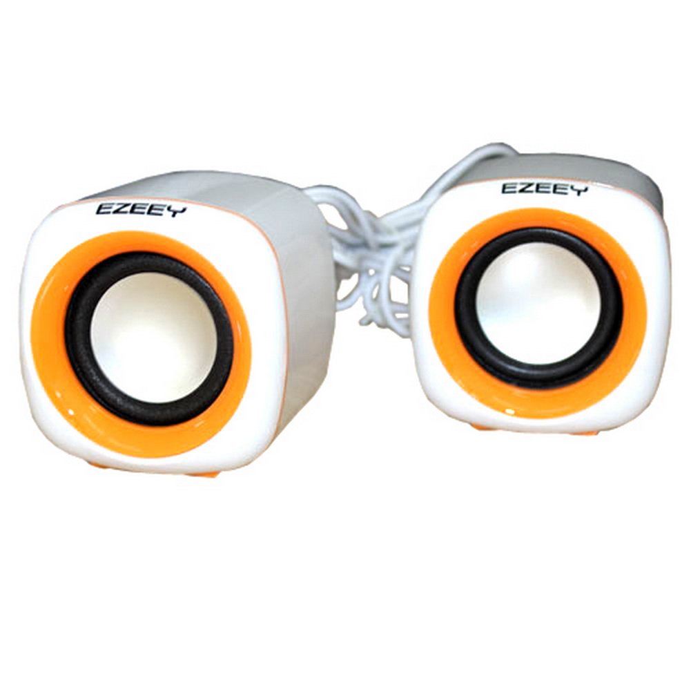 USB Powered Stereo Computer Speakers Superior Bass Orange (A1) Computers & Accessories
