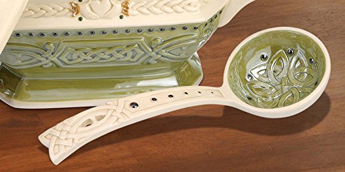 Grasslands Road 473072 Celtic Ceramic Gift Boxed Tureen with Lid and Ladle, 11"/Large, Green/Cream/White/Lime/Gold - Thumbnail 3