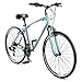 Retrospec Barron Comfort Hybrid Bike 21-Speed with Front Suspension and 700c Wheels with Multi-Surface Tires; 20″ Large, Blue Fogthumb 1