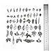 50Pcs Antique Silver Different Design leaves Charms For DIY Jewelry Making