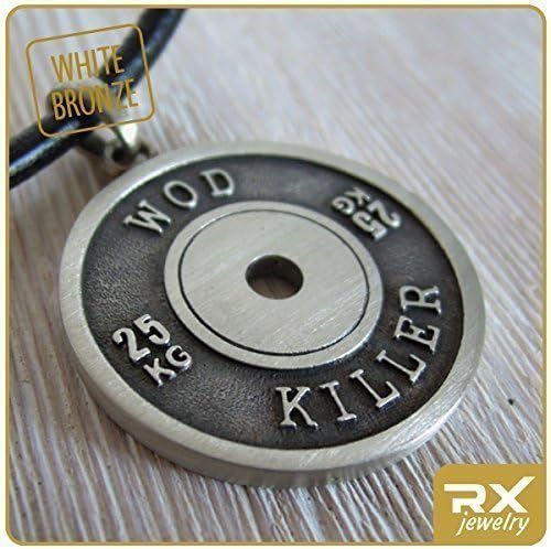 Workout Necklace Barbell Pendant WOD KILLER Gift For Burpees Lovers and Elite Fitness Enthusiasts Weight Plate Jewelry