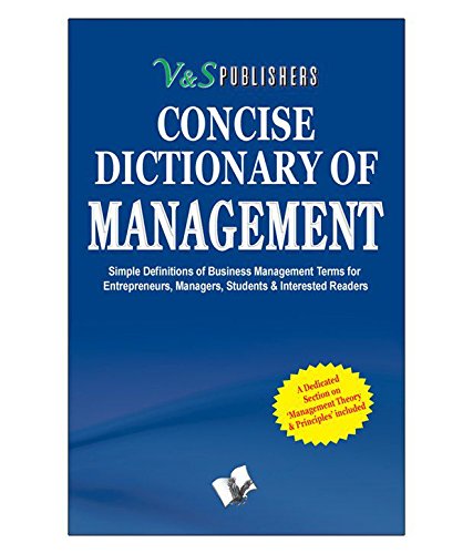 Concise Dictionary of Management B071VCB578 Book Cover