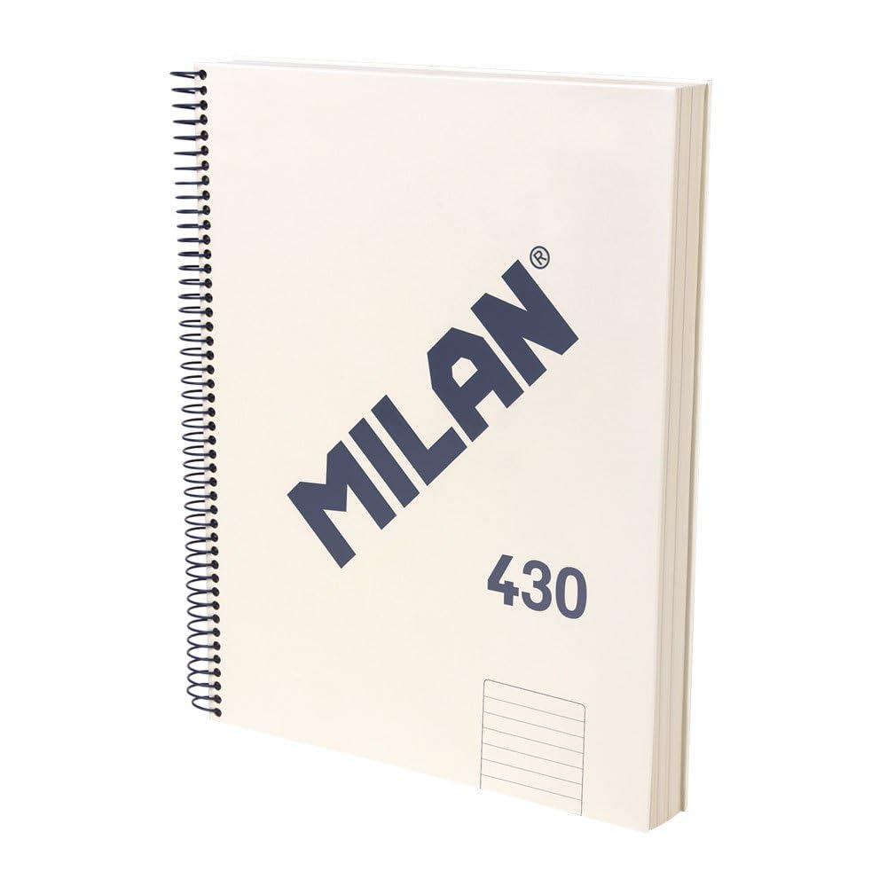 MILAN® A4 Hardcover Notebook - Lined Paper (7mm) - 120 Sheets 95gsm - Rubber Collection 430 - Beige
