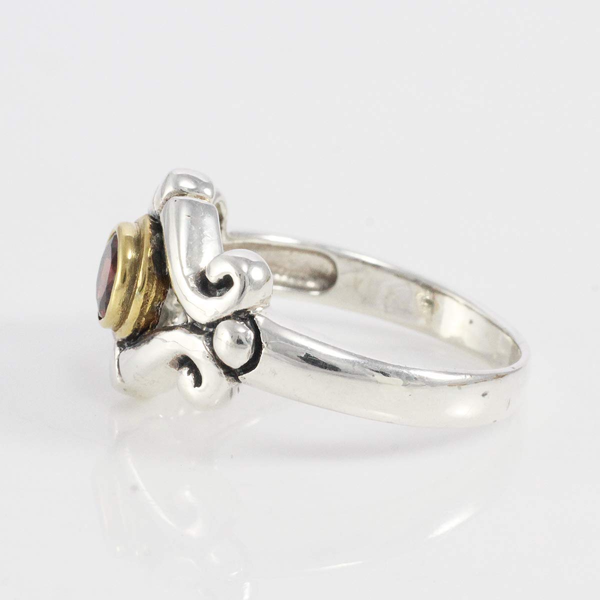 God Eyes Ring With Genuine Garnet And Yellow Gold Pleted Bezel 925 Sterling Silver Ring With Garnet Stone Ring Size 7 Us Enchanting 5 Mm Round Shape Stone Red Garnet Ring Band Handmade