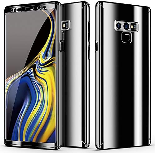 TOPBIN Case for Galaxy Note 9, 360 Degree Full Body Protection with Built-in Screen Protector 3 in 1 Plating Mirror Case Anti-Scratch for Galaxy Note 9 (2018) 6.4 Inch (Black)
