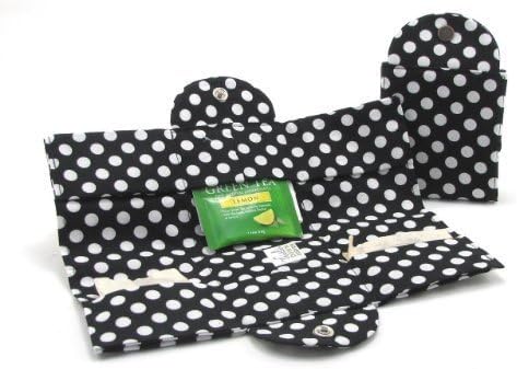 Tea Travel Compartment Wallet (Retro Dots) by Thistledown