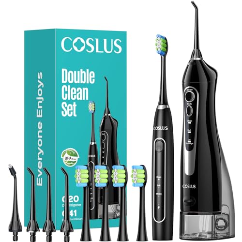 COSLUS C20C41 Water Flosser Electric Toothbrush Combo