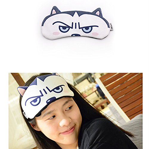 [2 PACK] MicroBird Cat&Dog Cute Sleep Eye Mask with gel pad, Hot & Cold Therapy for Insomnia Puffy Eyes, Super Soft and Light, for Sleeping, Shift Work,Blindfold Eyeshade for Men and Women kid - Thumbnail 5