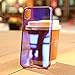 RAXFLY Compatible iPhone X Phone Case Stylish Gradual Colorful Ultra Thin Electroplating Mirror Transparent Clear Hard Back Cover (iPhone X XS Purple)