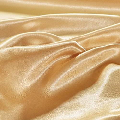 image for Highdeer Gold Silk Satin Pillowcase for Hair and Skin, 2 Pack King Siz