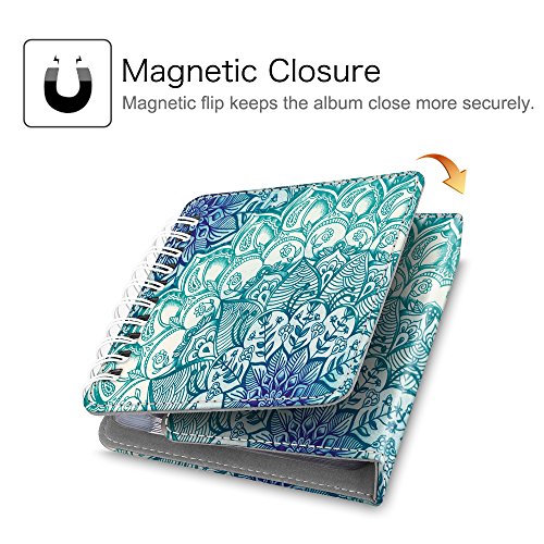 Fintie Calendar Photo Album for Fujifilm Instax - 64 Pockets Vegan Leather Photo Album for Fujifilm Mini 9 Mini 8+ Mini 90, HP Sprocket, Kodak Mini, Polaroid Camera 3-Inch Film (Emerald Illusions) - Thumbnail 4