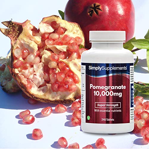 Pomegranate Extract Tablets Potent 10000mg Formulation 240 Tablets