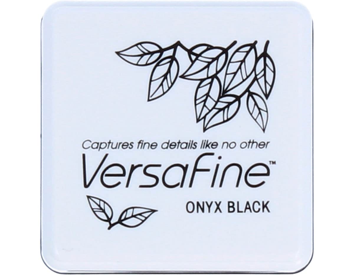 Tsukineko VersaFine Ink Pads for Stamping Black, Onyx Black - Small - Water-resistant, Opaque, Archival - Embossing