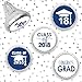 LPVIGJHK Class of 2018 Graduation Party Favor Stickers, Set of 324 (Blue)