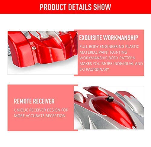 KINGBOT RC Cars for Kids Remote Control Car Toys Dual Mode 360° Rotating Stunt RC Car High Speed Vehicle with Led Lights Rechargeable Battery Best Gift for Boys Girls of Age 3-16 Years Old Red