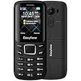 Easyfone Joy-X Dual-SIM Unlocked GSM Cell Phone, VGA-Camera with Color Screen and High-intensity Curved TP Glass, SIM-Free GSM Quad-Bands Worldwide Cell Phone with Bluetooth and MicroSD Card Slot