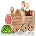 Joykick Fairy Garden Train Kit - Miniature Hand Painted Figurine Statues with Accessories - Set of 6pcs for Your House or Lawn Decor
