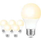 Sigalux A19 LED Light Bulbs Dimmable,60W Equivalent 750 Lumens, 2700K Soft White, E26 Base, 15,000-Hour Lifespan, 8W Energy Saving LED Bulbs, Ideal for for Living Room & Bedroom Lighting, 6 Pack