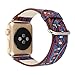For Apple Watch Band,Voberry Premium Leather Replacement Strap for Apple Smart Watch 38mm (blue)