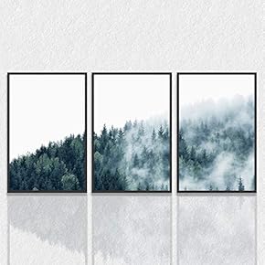 signwin 3 Piece Framed Canvas Wall Art Misty...