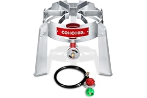 CONCORD Titan Burner. Stainless Steel Single Propane Burner. Great for Camping, Canning, Outdoor Cooking, Home Brewing, and More