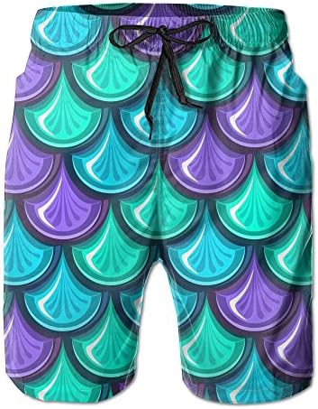 Meremaid Tail Scale Men's Summer Beach ShortsXL