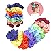 Homerove 28pcs Scrunchies - 12 Vintage Velvet & 8 Flowered Chiffon & 8 Smooth Satin Elastic Hair Bands, Scrunchy Hair Ties Ropes for Women or Ladies or Girls Hair Accessories