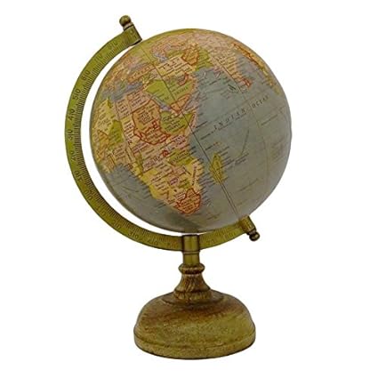 Aone India World Globe with Base Educational Learning Rotating Desktop Globe - Perfect for Kids, Geography Students, Teachers and More - Unique Design - 4 Inches
