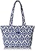 Vera Bradley Women's Cotton Mandy Tote Bag, Cobalt Tile, One Size
